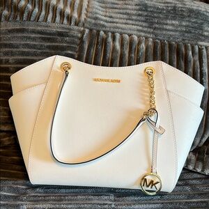 Michael Kors Cream Tote with Structured Design